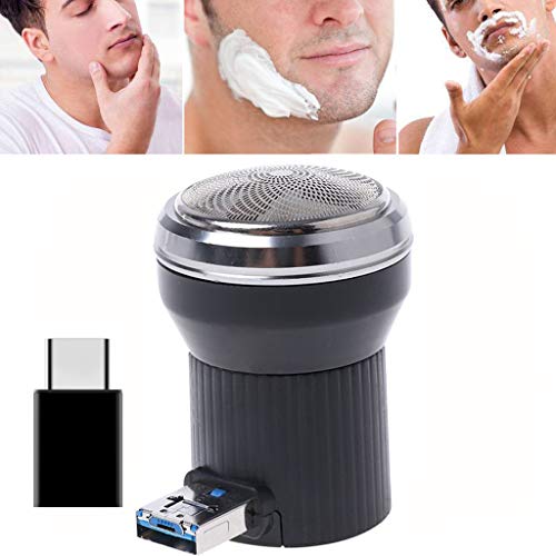 Afeitadora Eléctrica Rotativa Máquina de Afeitar Recortador de Barba para Hombre