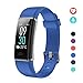 Produktbild EFO SHM Fitness Tracker mit Pulsmesser, Schrittzähler Uhr Fitness Armband Wasserdicht Schwimmen Aktivitätstracker Schlafanalyse Kalorienzähler Anruf/SMS Kompatibel mit iPhone und Android(Blau)
