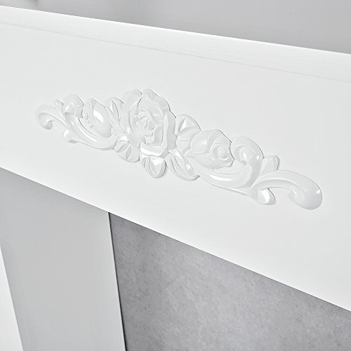 Edle Kaminumrandung / Kaminkonsole im Landhaus Stil in Weiß - 4