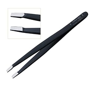 Professional Eyebrow tweezer Straight plucker hair remover Tweezerette (BLACK) - Image 2