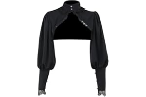 DINGJIUYAN Goth Long Sleeves Smock Crop Tops Vintage Black Grudge Aesthetic Overall Y2K Luxury Coquette Party Sexy Tops