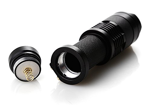 AGM® 200LM 3 Modi Zoombar Taschenlampe Flashlight mit UV Licht, Rotes Licht - 5
