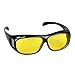 Price comparison product image ASVP Shop® Wrap Fit Over Glasses for Night Vision, Ideal Anti Glare Glasses for fishing, cycling and driving