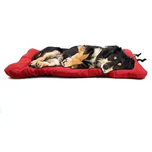 Outdoor Dog Bed Waterproof Travel Mat, Pets Portable Bed Roll, Thick, Soft and Warm Dog Sleeping Pad or Crate Bed, Dog Cage, Fireside or Camping, Indoor Outdoor Fluffy Bed for Small Medium Large Dogs