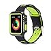 Produktbild BZLine for Apple Watch Bracelet 38mm 42mm, Soft Silicone Replacement Watch Bands Sport Smart Watch Bracelets Watch Band with Watch Case for iWatch Apple Watch Series 3, Series 2, Series 1 (38 mm, I)