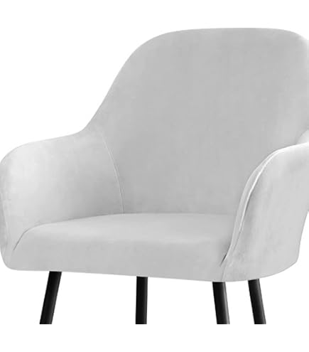 Housse De Chaise Bureau Avec Accoudoirs - Extensible, Lavable, Gris XL, Protection