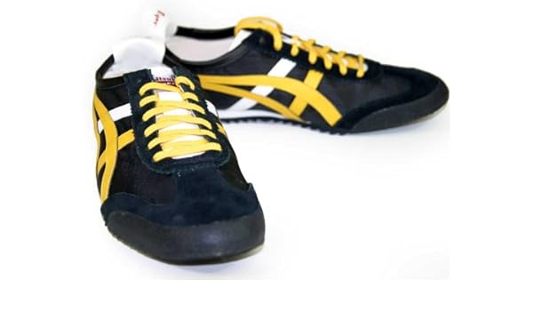 asics tiger black yellow