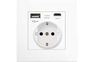 𝗩ä𝗴𝗴𝘂𝘁𝘁𝗮𝗴 𝟮𝟱𝟬𝗩 𝟭𝟲𝗔. Inbyggt Eluttag. Multipelkontakt med Uttag, USB-A, USB-C 5V 2100ma Snabbladdning. Europeis