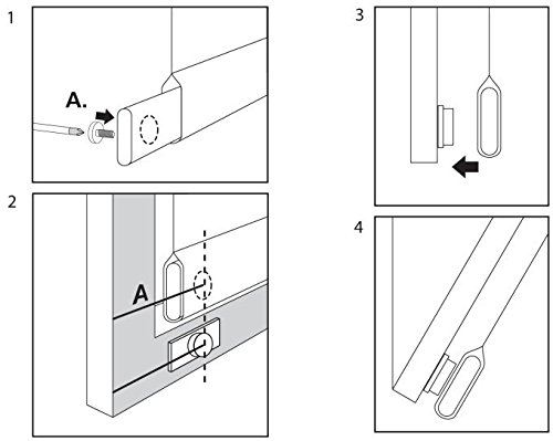 VENTANARA® Magnethalter für Rollo Beschwerungsstange (4 Stück) / Montage ohne Bohren - 4