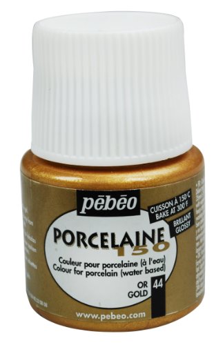 Pebeo Porzellanfarbe 150, 45 ml, Gold, 5-teilig