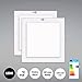 Produktbild 2x Xtend PLd Mini Aufputz LED Panel mit PIR Bewegungssensor 18W ultraslim Deckenleuchte flickerfrei 220x220x18mm Neutralweiß 4000K, nur 18mm hoch, inkl. Montagematerial Integriertes Netzteil