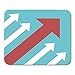 Produktbild Mouse pad Many Diagonal Arrows with Red Leader One on Turquoise Blue Competition Leadership and Advantage Flat 8 No Office Supplies mouses pad