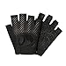 Produktbild QQBL Halb Finger Handschuhe Fitness Männer und Frauen Training Gym Hantel Übung Rutschfeste Sport-Reiten Schmetterling-Maschen Atmungsaktiv Dünnen Abschnitt (Kaufen Sie Einen Kostenlos),Ablack,L