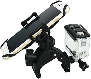 Bike Mount Holder, TAIOW bicycle multi-function mobile phone bracket gopro mobile camera bracket multi-angle adjustment.Bike &amp; Motorcycle Holder Cradle with Extendable Silicone Strap for iPhone X/8/7/6S Samsung other 3.5-6.2 inch Smartphone/GPS/Gopro