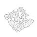 Produktbild zmigrapddn DIY Papierstanzformen, Weihnachtsbänder, Stanzformen DIY Papier Karten Basteln Scrapbooking Embossing Metall Schablone Schablone Schablone DIY Handarbeit, Silber