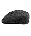 Fiebig Herrenflatcap Flatcap Schiebermütze Schirmmütze Gatsby Sportmütze Golfermütze Mütze Cap einfarbig für Männer (FI-42215-W16-HE1-88-58) in Anthrazit, Größe 58 inkl. EveryHead-Hutfibel