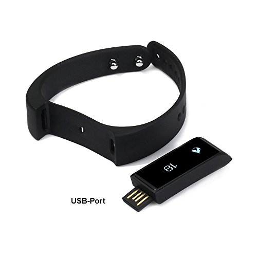 i5 Pro Schrittzähler,Schlafüberwachung,Deutsche Bedienungsanleitung, App und Service – fitness tracker – aktivitätstracker – smart bracelet – Smartwatch für Android Smartphone wie iPhone,Huawei,Samsung, HTC, Sony, sowie usw. Schlafanalyse, Push-Message und Anrufer – ID Benachrichtigung - 2