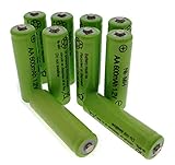 Größe: AA / Mignon Trango 10er Pack Akku NI-MH AA 600 mAh 1.2 V TG1010-AA für SOLAR - Lampen - Leuchten - wiederaufladbar