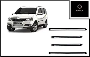 Empica Side Door Cladding Beading Black Door Protector with Chrome Strip for Mahindra Xylo