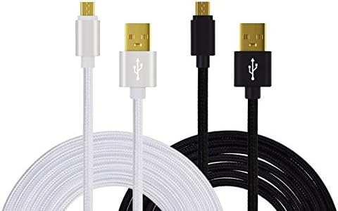 Micro USB Charger Cable, CIKOO 2 Pack 3M Nylon Braided Micro USB 2.0 Fast Charging Data Cable for Galaxy S7 S6 Edge S5 Note 5 Tab, LG, ZTE, Xbox One PS 4 Controller Huawei Xiaomi Android Devices