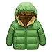 Produktbild ALIKEEY Kinder Baby Mädchen Jungen Winter Mit Kapuze Mantel Mantel Jacke Dicke Warme Oberbekleidung Kleidung Grün 120cm
