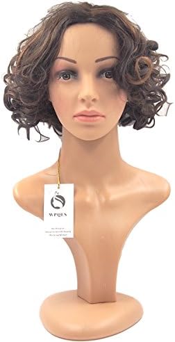 WPQES Fashion Middle Length Mixed Color Synthetic Bob Curls Wigs