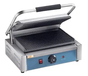 FUZION Commercial Sandwich Maker Griller for Jumbo Breads (Silver)