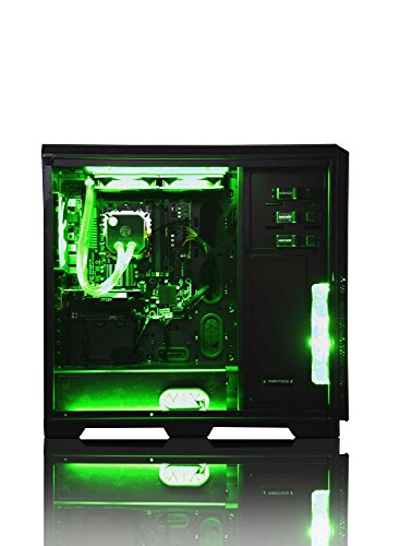VIBOX Apache Komplett-PC Paket 9 Gaming PC – 4,1GHz AMD FX 6-Core CPU, GTX 1050 Ti GPU, Super, Wassergekühlter Desktop Gamer Computer mit Spielgutschein, 22″ HD Monitor, Gamer Tastatur & Mouse, Windows 10, Grün Innenbeleuchtung, lebenslange Garantie* (3,5GHz (4,1GHz Turbo) Superschneller AMD FX 6300 Sechs 6-Core Prozessor CPU, Nvidia GeForce GTX 1050 Ti 4GB Grafikkarte GPU, 16GB Team Elite 1600MHz RAM, 1TB HDD Festplatte, Raijintek Triton Wasserkühler, 85+ Netzteil, Phanteks Gehäuse) - 5
