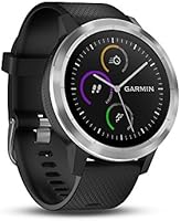 Garmin Vivoactive 3 - Montre Connectée de Sport avec GPS et Cardio Poignet - Silver avec Bracelet Noir