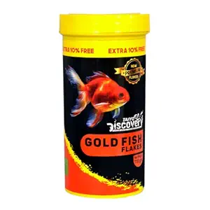 Taiyo Pluss Discovery? Premium Gold Fish Flakes Food, 110 g (100 g + Extra 10% Free) (Pack of 1)
