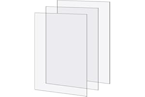 MVQPER 3 Pack 29.7 x 21cm Clear Plexiglass Plastic Acrylic Sheet 2mm Thick, Clear Acrylic Sheet A4 Transparent Plastic Sheet Plexiglass Panels for Househld Decoration, Display, Picture Frame, Painting