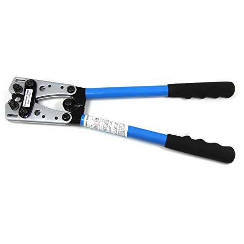 Preisvergleich Produktbild CRIMPZANGE EINSTELLBAR FÜR KABELSCHUHE 6qmm - 50qmm BLAU