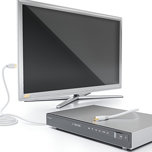 deleyCON 5m HDMI Kabel – kompatibel zu HDMI 2.0a/b/1.4a – UHD / 4K / HDR / 3D / 1080p / 2160p / ARC – High Speed mit Ethernet [Weiß/Grau] - 4