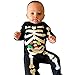 Produktbild Yazidan Neugeborenes Kleinkind Baby Jungen Kinder Halloween Knochen Süßigkeiten Drucken Spielanzug Overall Beiläufig Kleider Outfits T-Shirt Bluse Karikatur Outwear Sweatshirt(Schwarz,90)