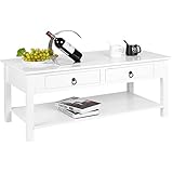 【2 Cajones y 1 Estante】- La mesa dispone de 2 cojones, se extienden por dos partes, que guardan los libros, revistas, hojas de té y ect, y 1 estante que guarda libros, revistas. Además la superficie encima pone los vasos de té para los invitados, los platos para frutas y un florero bonito también.