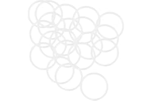 sourcing map Silicona Tórica Junta, 23mm OD 20mm ID 1,5mm Ancho VMQ Sello Junta para Compresor Válvulas Tubería Reparación, Blanco, Paquete 20