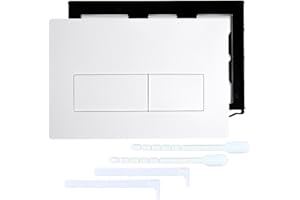 OIXYAZ 1 Stück Drückerplatte WC,Drückerplatte Kompatibel mit Geberit Duofix Sigma/Delta/BASIC Betätigungsplatte für 2 Mengenspülung (weiß)
