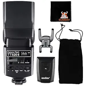 Godox TT520ii Flash Speedlite Sync 5600k GN33 433Hz 0.1-5s Recycle Time Compatible for Canon Nikon Pentax Olympus Fuji DSLR Cameras (TT520II)
