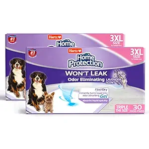 Hartz Home Protection Lavender Scented Odor Eliminating Gel Dog Pads, 36