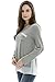 Bearsland Women's Long Sleeves False 2 Pieces Breastfeeding and Nursing Top Gray UK Size 10-12