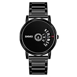 ALXDR Herrenuhren Business Fashion Quarz Uhren für Mann Creative Side Small Window,blackblack