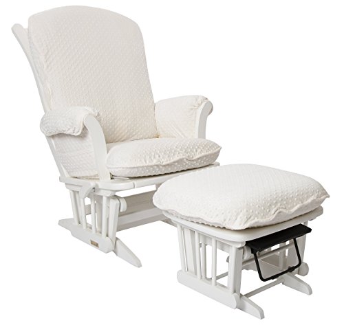 Luxe Basics Cover Me Glider Chair Cover, Ivory Dot