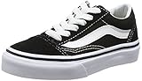 Empeine: Serraje Y Lona Vans Old Skool, Zapatillas Unisex Niños, Negro (Black/True White 6bt), 32 EU