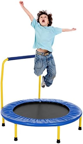 Egotrade Kids Trampoline Rebounder Trampoline with Handle for Kids Exercise Indoor Trampoline Garden Trampoline (Blue)