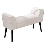 Diese gepolsterte Sitzbank veredelt Ihr Zuhause mit klaren Linien und zeitlosem Design - die helle Sitzbank besticht durch eine gekonnte Verbindung aus Design und Komfort