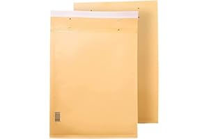 Sobres Acolchados de Papel Burbuja Interior de Polietileno, Color Marrón, Bolsas para Envíos con Capacidad para Albergar Documentos - Ofituria (10 Sobres, 100 x 165 mm)