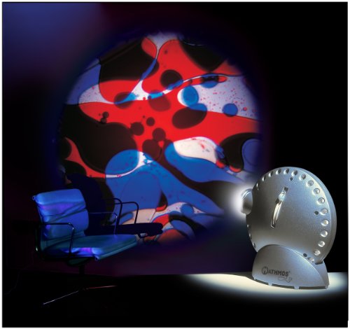 Preisvergleich Produktbild Mathmos Projektor, silberfarben, Rad mit blau-rotem Öl