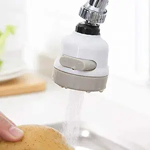 Moveable Kitchen Tap Head 360 Degree Rotating Water Saving Filter Sprayer 3 Adjustable Gears, Water-Saving Tap Nozzle for Kitchen, Bathroom and Shower