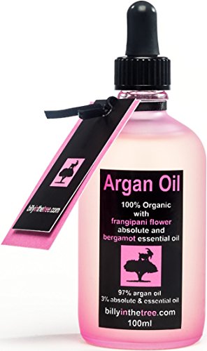 Pure Argan Oil with Frangipani Flower Absolute and Bergamot Essential Oil. 100ml. Organic. For Face, Body, Hair.