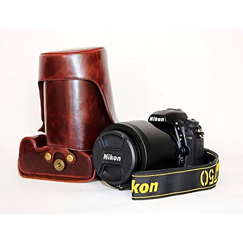 pu Design Housse en cuir   tui pour appareil photo avec tr  pied pour Nikon D750